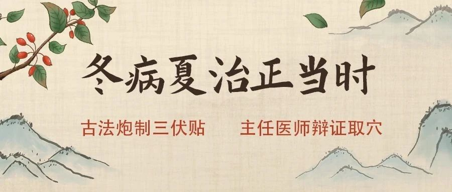 冬病夏治，趁热打“贴”|古法炮制，主任
